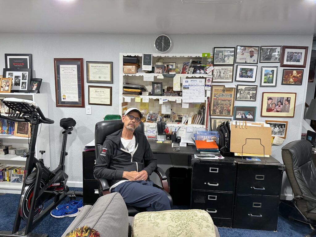 Richard Baratta in his home studio