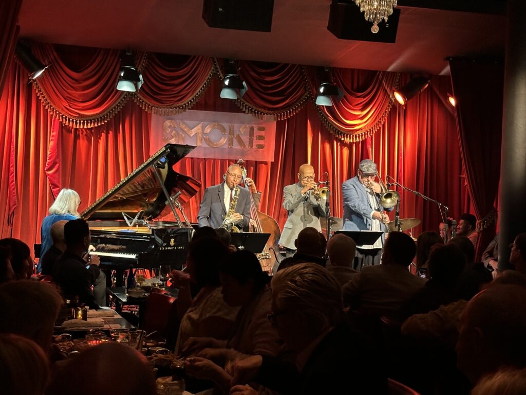 Steve Davis leading his All-Star Sextet with trumpeter Eddie Henderson, tenor saxophonist Ralph Moore, pianist Renee Rosnes, bassist Essiet Essiet, and drummer Lewis Nash at Smoke Jazz Club in New York City.
