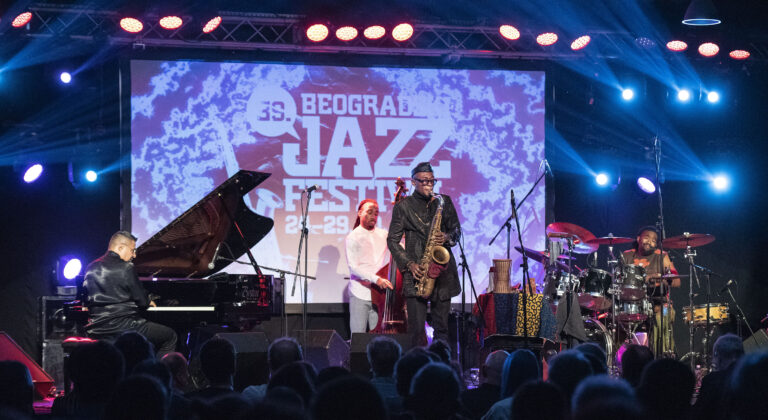 Isaiah Collier Band on stage at Belgrade Jazz Festival